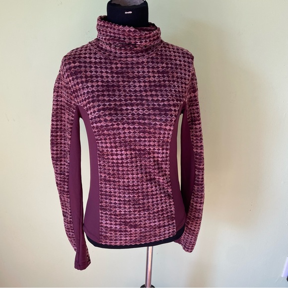 NIKE PRO HYPERWARM BROWN TEXTURED PULLOVER LONG SLEEVE TOP SIZE XS - Picture 1 of 5